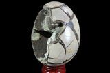 Septarian Dragon Egg Geode - Yellow Crystals #88502-1